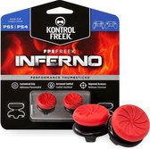 KontrolFreek FPS Freek Inferno voor PlayStation 4 (PS4) en PlayStation 5 (PS5) | Performance Thumbsticks | 1 High-Rise, 1 Mid-Rise | Rood