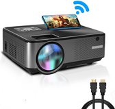Looki Beamer X - Full-HD 6500 Lumen - Bluetooth & WiFi Connect (Streamen Vanaf Telefoon) - Zwart - Mini Projector