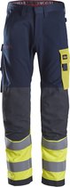 Snickers 6376 ProtecWork, Werkbroek, High-Vis Klasse 1 - Donker Blauw/High Vis - 112