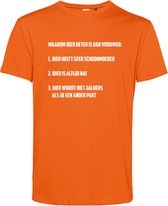 T-shirt Pourquoi la Bières est Beter que les femmes | Vêtement pour fête du roi | Chemise orange | Orange | taille XS