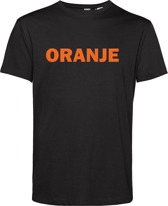 T-shirt Oranje Tekst | EK 2024 Holland |Oranje Shirt| Koningsdag kleding | Zwart | maat XXXL