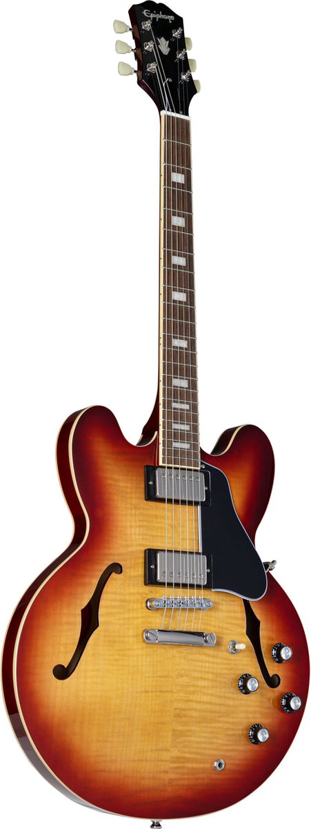Epiphone ES-335 Figured Raspberry Tea Burst semi-akoestische gitaar
