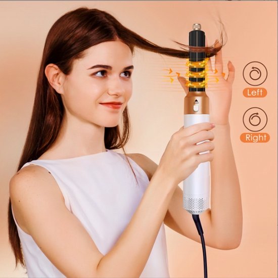 Sèche-cheveux Multifonction 5 En 1 (lisseur, Fer à Friser, Brosse) - 800-1250W - 3 Vitesses