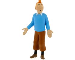 Figuurtje Kuifje - 8,5 cm hoog - blauwe trui - Tin Tin - Moulinsart
