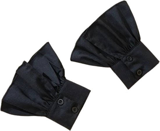 Losse mouwtjes blouse zwart - pols mouwen - afneembare mouwen - afneembare manchetten - mouwtjes