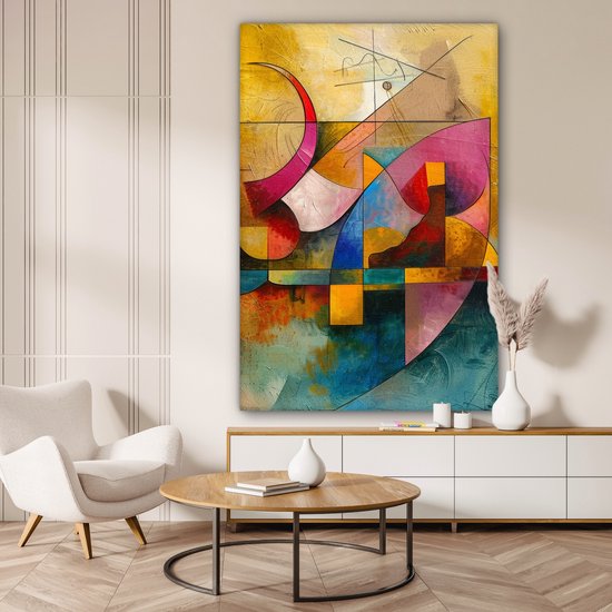 Peinture sur toile 120x180 cm - Décoration murale Art - Abstrait - Esthétique - Coloré - Art - Décoration murale salon - Décoration chambre moderne - Tableaux abstraits