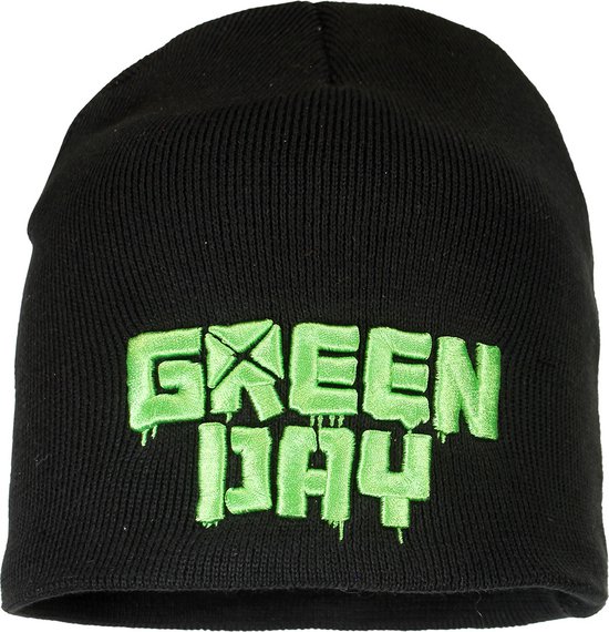Bonnet avec logo Green Day Band Zwart