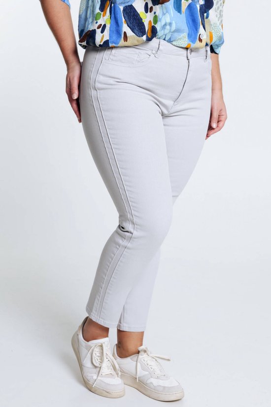 Pantalon Paprika Slim 7/8 en coton avec 5 poches et ceinture