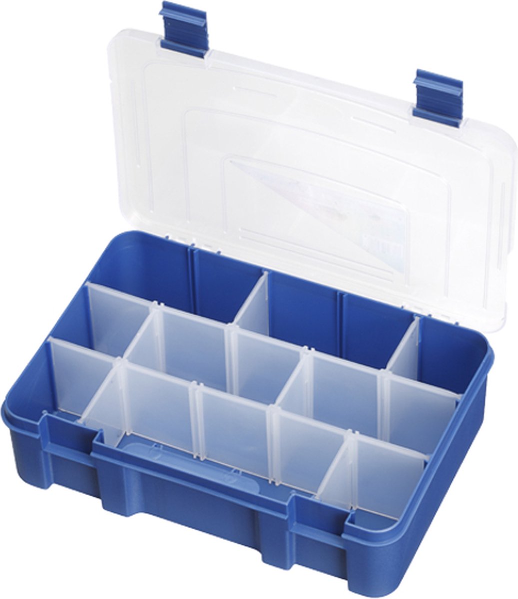 Panaro Tackle Box 197 w/ Adjustable Compartments (1-9) - Blue/Transparant - 276x188xH75 | Tackle box