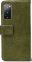 Mobilize Elite Gelly Telefoonhoesje geschikt voor Samsung Galaxy S20 FE Hoesje Bookcase Portemonnee - Groen