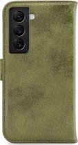 My Style Telefoonhoesje geschikt voor Samsung Galaxy S22 Hoesje | My Style Flex Wallet Bookcase Portemonnee | Pasjeshouder voor 3 Pasjes | Telefoonhoesje voor Pinpas / OV Kaart / Rijbewijs - Olive | Groen