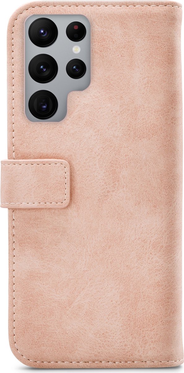 Mobilize - Samsung Galaxy S22 Ultra Hoesje - Elite Gelly Wallet Book Case Licht Roze