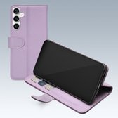 Mobilize Telefoonhoesje geschikt voor Samsung Galaxy S23 FE Hoesje | Mobilize Premium Gelly Wallet Bookcase Portemonnee | Pasjeshouder voor 3 Pasjes | Telefoonhoesje voor Pinpas / OV Kaart / Rijbewijs - Paars