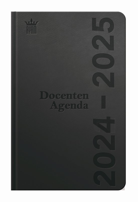 Ryam | Docenten agenda DeLuxe | 2024/2025 | Genaaid gebonden | 15 x 20 cm | 12 mnd | Zwart |