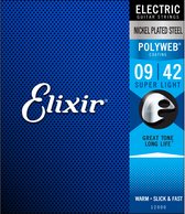 Elixir 12000 Polyweb Electric 09-42 - Cordes de guitare électrique