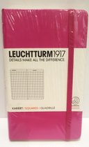 Leuchtturm1917 - 2 Notebooks - Pocket - Klein- 9 x 15 cm - Hardcover- Ruitjes - Pink