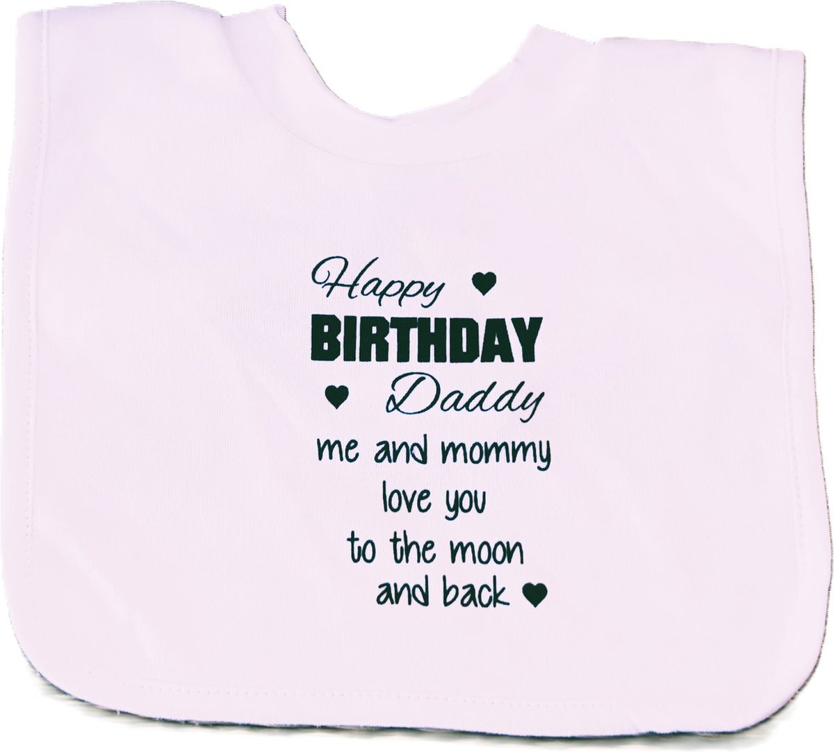 Goedkoopste Baby Slabbetje met tekst - gefeliciteerd papa jarig verjaardag Happy Birthday daddy eerste vaderdag
