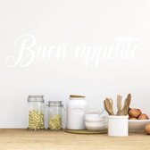 Muursticker Buon Appetito - Bruin - 160 x 40 cm - keuken alle