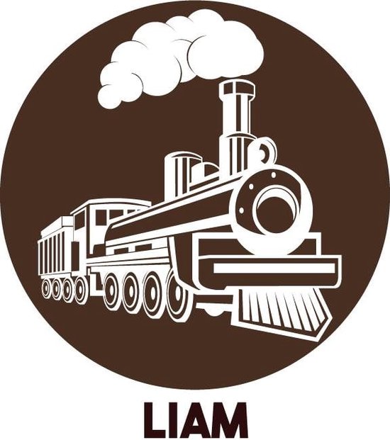 Muursticker Train - Marron - 40 x 49 cm - Muursticker4Sale