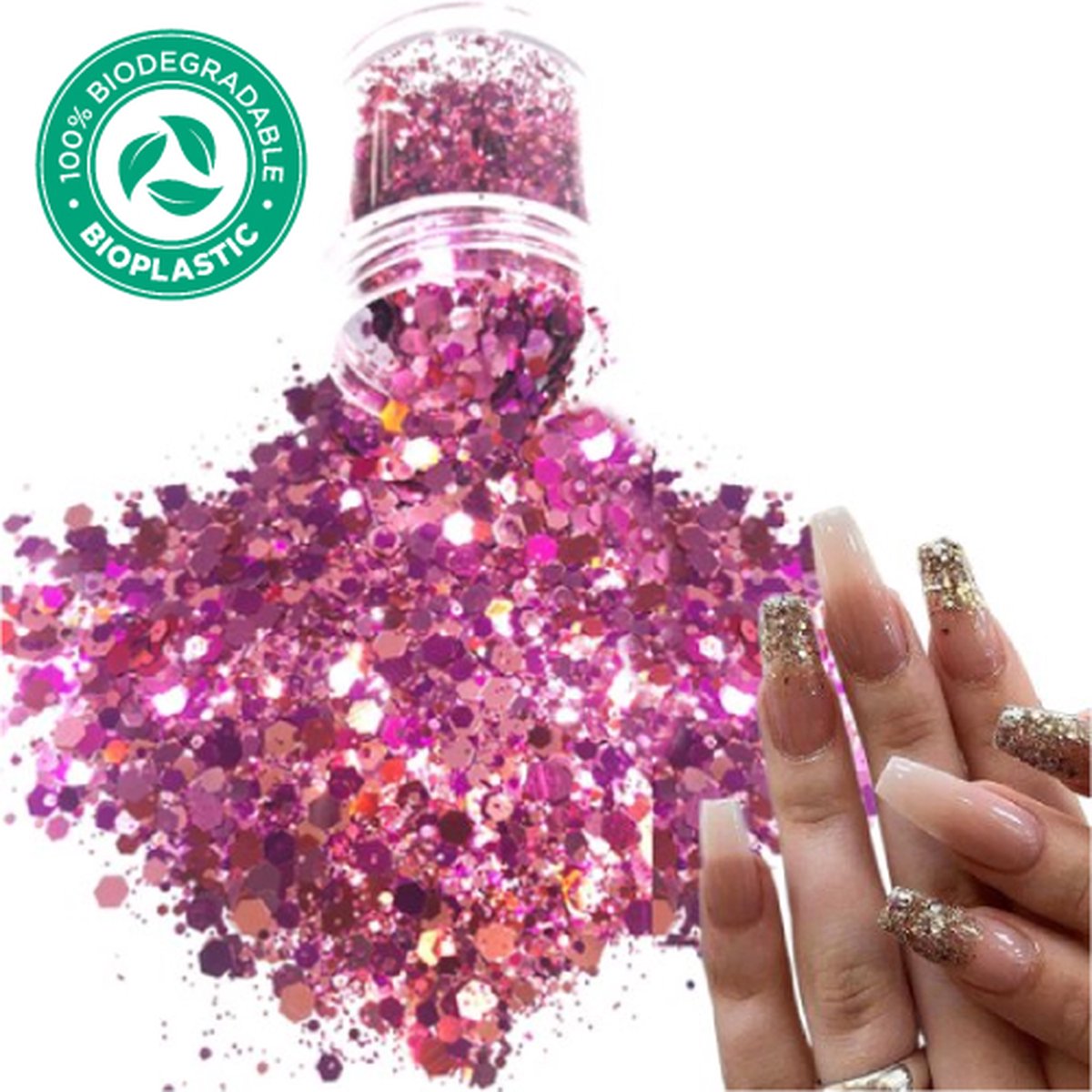Goedkoopste Chunky Glitters (Paars) [Volume 8g - Festival Glitter Outfit Nagel Decoratie Versiering - Manicure Kunstnagels Nepnagels Acryl Nagels - Kinderen Volwassenen Dames Glitters]