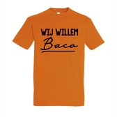 Shirt Oranje - Koningsdag shirt Wij willem baco - Maat M