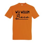 Shirt Oranje - Koningsdag shirt Wij willem baco - Maat L