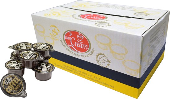 Euro Cream Melkcups 240 stuks in doos Koffieroom 10% - 240 x 7.5g