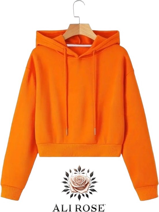AliRose - Queen's Day Hoodie - Pull court - CropTop Hoodie - L - Taille 40/42