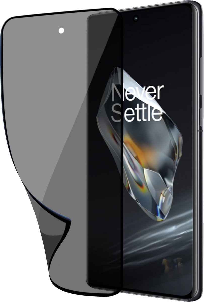 Geschikt voor OnePlus 12R - Privacy Screenprotector - Beschermglas Folie - Privé GuardCover
