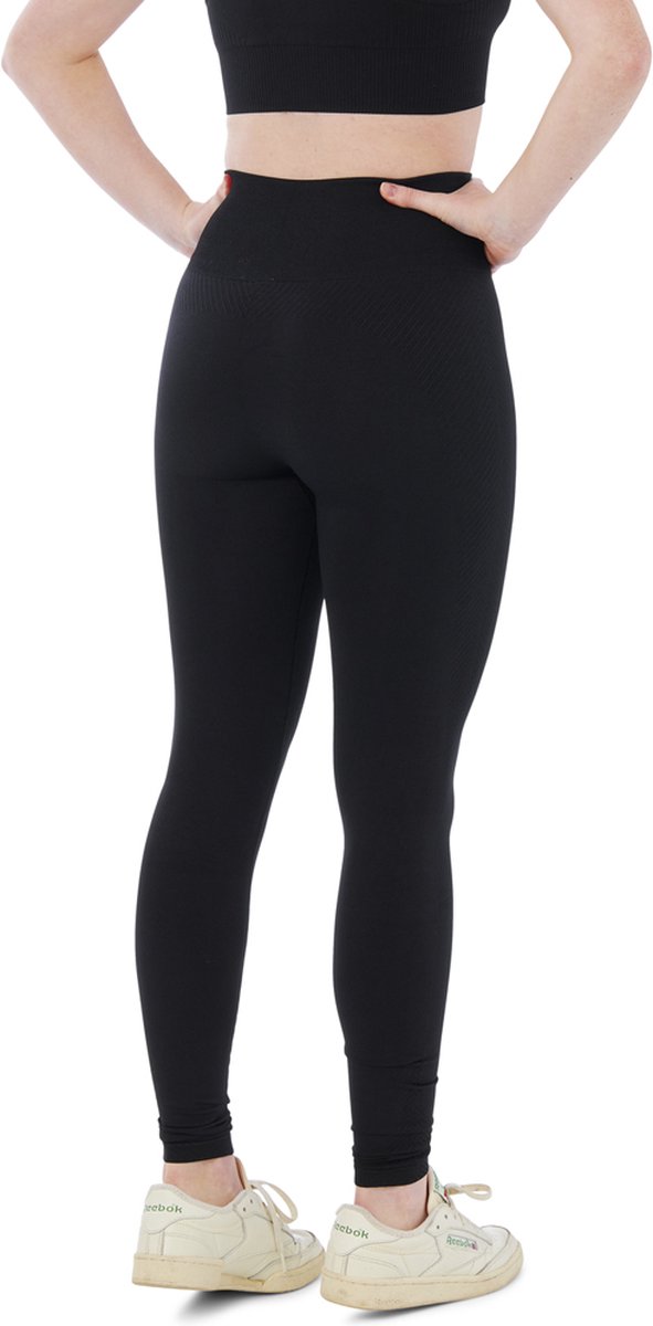 Sportlegging Dames High Waist - Zwart - Maat M - Legging Dames - Sportkleding Dames Legging — afbeelding 4