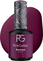 Pink Gellac 173 Bordeaux Gel Nagellak 15ml - Rode Gellak - Glanzende Gelnagellak - Gelnagels Producten - Gel Nails