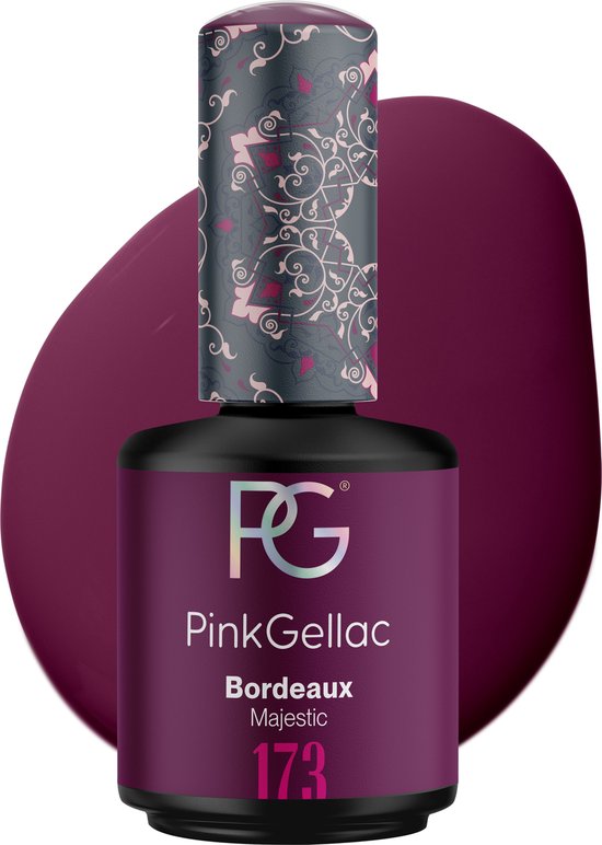 Pink Gellac Gellak - 173 Bordeaux 15ml - Rode Gel Nagellak - Gellac - Gel Nagels Producten
