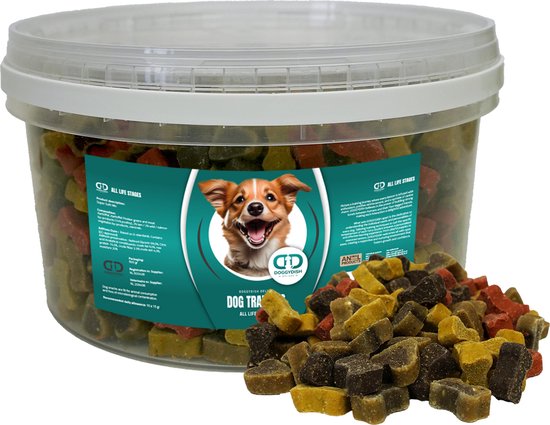 Foto: Doggydish trainings hondensnoepjes hondensnacks beloningssnoepjes supersoftmix emmer 1 5kg dierendag