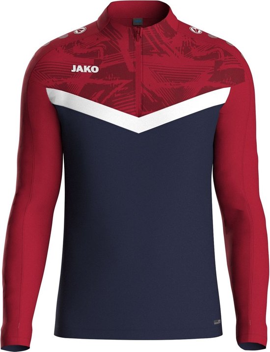 Jako Iconic Ziptop Heren - Marine / Chilirood | Maat: XL