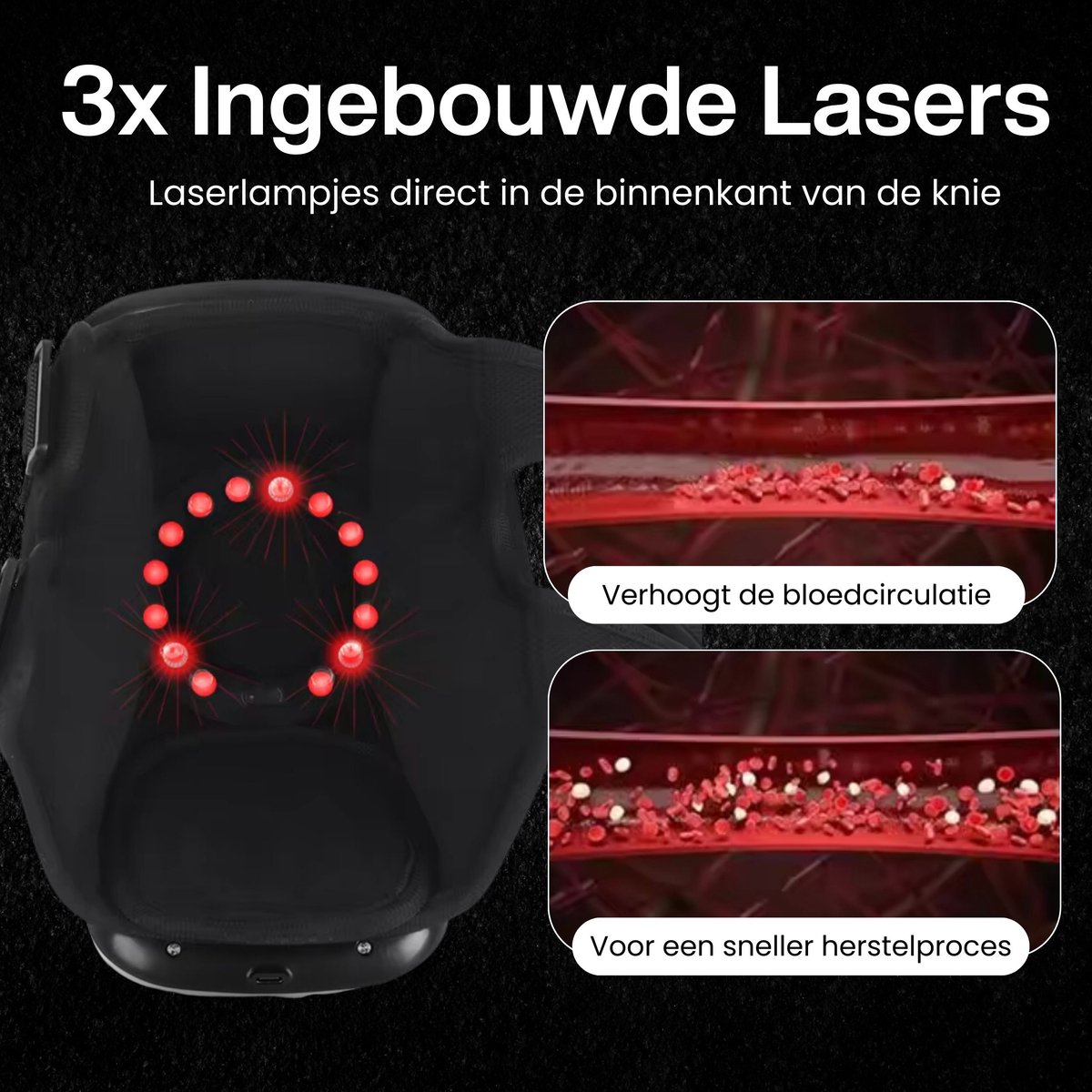 Knie Infrarood Knie Massage Apparaat met Warmtetherapie - afbeelding 3