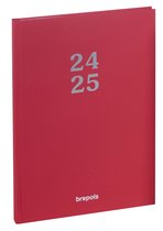 Agenda Brepols 2024-2025 - HORIZON - CORAIL - Aperçu hebdomadaire - Rouge - 14,8 x 21 cm