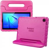 HappyCase Kinder Tablethoes Geschikt voor Huawei MediaPad T3 (10) | Kindvriendelijke Hoes | Beschemhoes | Kinderhoes | met Handvat en Standaard | Roze