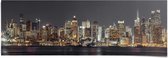 Poster New York Skyline at Night 53x158 cm