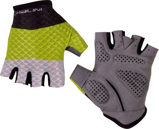 Nalini Unisex Fietshandschoenen zomer - wielrenhandschoenen korte vingers Groen Zwart - NEW SUMMER GLOVE Evolution green/Black - M