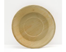 Palmblad bord 25cm Ø - 100 stuks - Biologisch Afbreekbaar - Milieuvriendelijk - Wegwerp