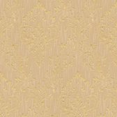 Barok behang Profhome 306594-GU textiel behang gestructureerd in barok stijl glanzend goud beige 5,33 m2