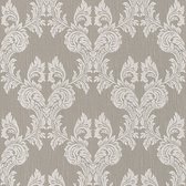 Textiel look behang Profhome 956306-GU textiel behang gestructureerd in textiel look mat grijs beige 5,33 m2
