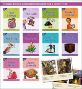 Phonic Books Beginner Decodable- Phonic Books Dandelion Readers Set 2 Units 11-20 Twin Chimps (Two Letter Spellings sh, ch, th, ng, qu, wh, -ed, -ing, -le)