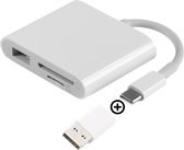 YUCONN SD Kaartlezer - 3-in-1 SD/TF/USB 3.0 Cardreader - Geheugenkaartlezer - Voor IPhone 15 / Android / Macbooks / Windows - Inclusief Converter