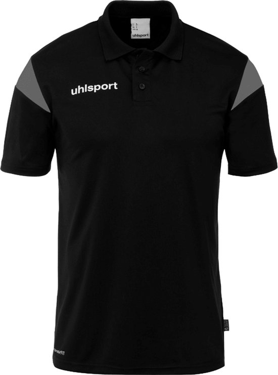 Uhlsport Squad 27 Polo Heren - Zwart / Antraciet | Maat: 4XL