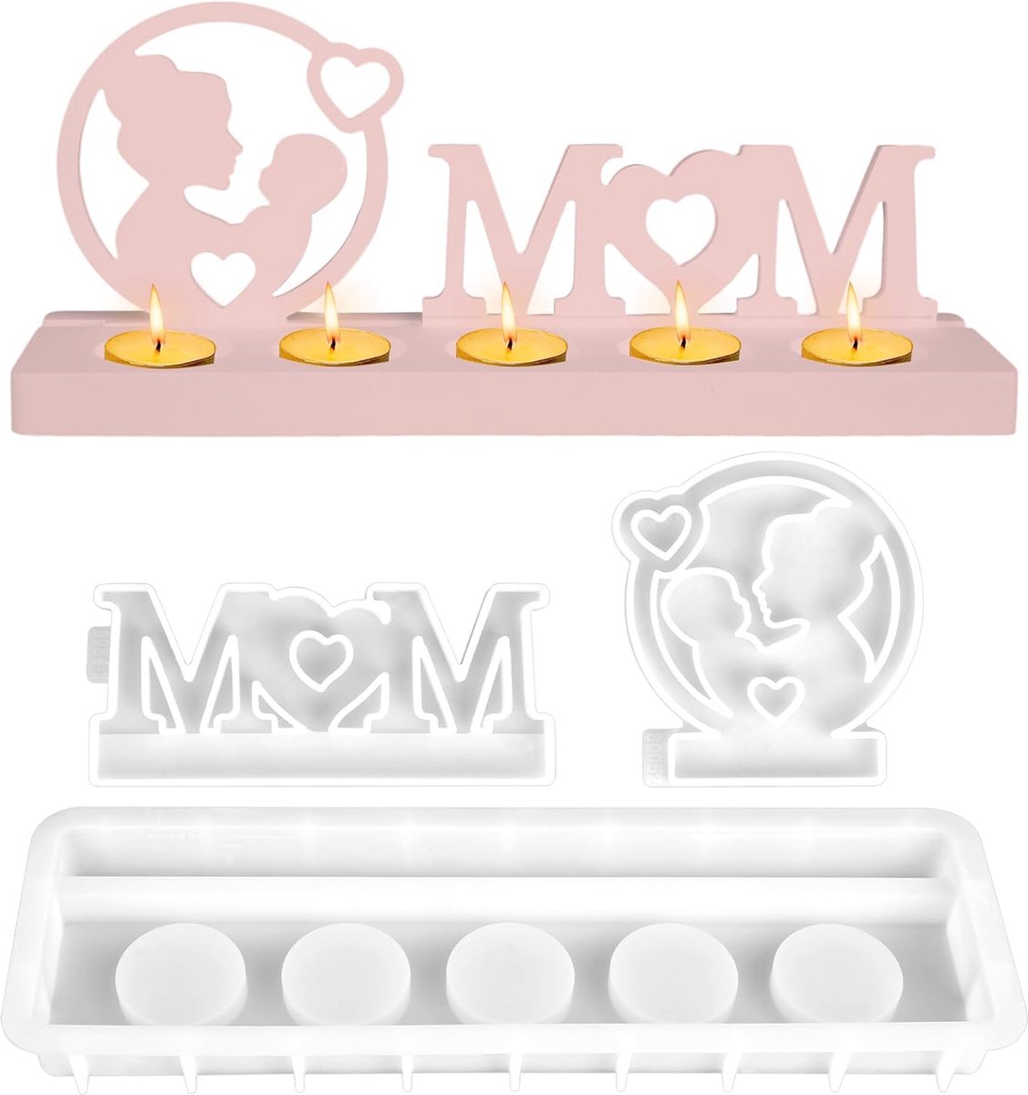 Bougies Fleurs Moule En Silicone En Forme D'élan De Noël - Moule à Bougie - Moule à Bougies Fait