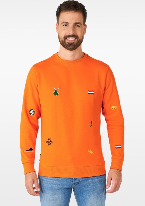 OppoSuits Deluxe Hup Holland Deluxe - Pull pour homme - Pull de Nederlands Elftal - Oranje - Taille M