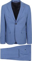 Suitable - Strato Ossi Kostuum Wol Blauw - Heren - Maat 54 - Slim-fit