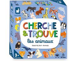 foto van Janod Spel - Zoek En Vind Spel - Dieren - Ga Op Zoek Naar Alle Dieren! - Dubbelzijdig Speelbord In 4 Delen - Geschikt Vanaf 3 Jaar