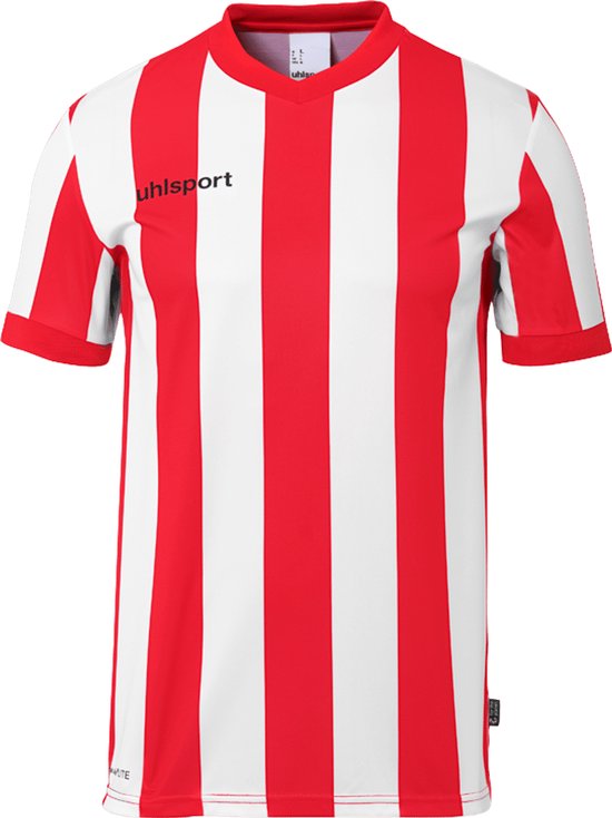 Uhlsport Stripe 2.0 Shirt Korte Mouw Heren - Rood / Wit | Maat: XL